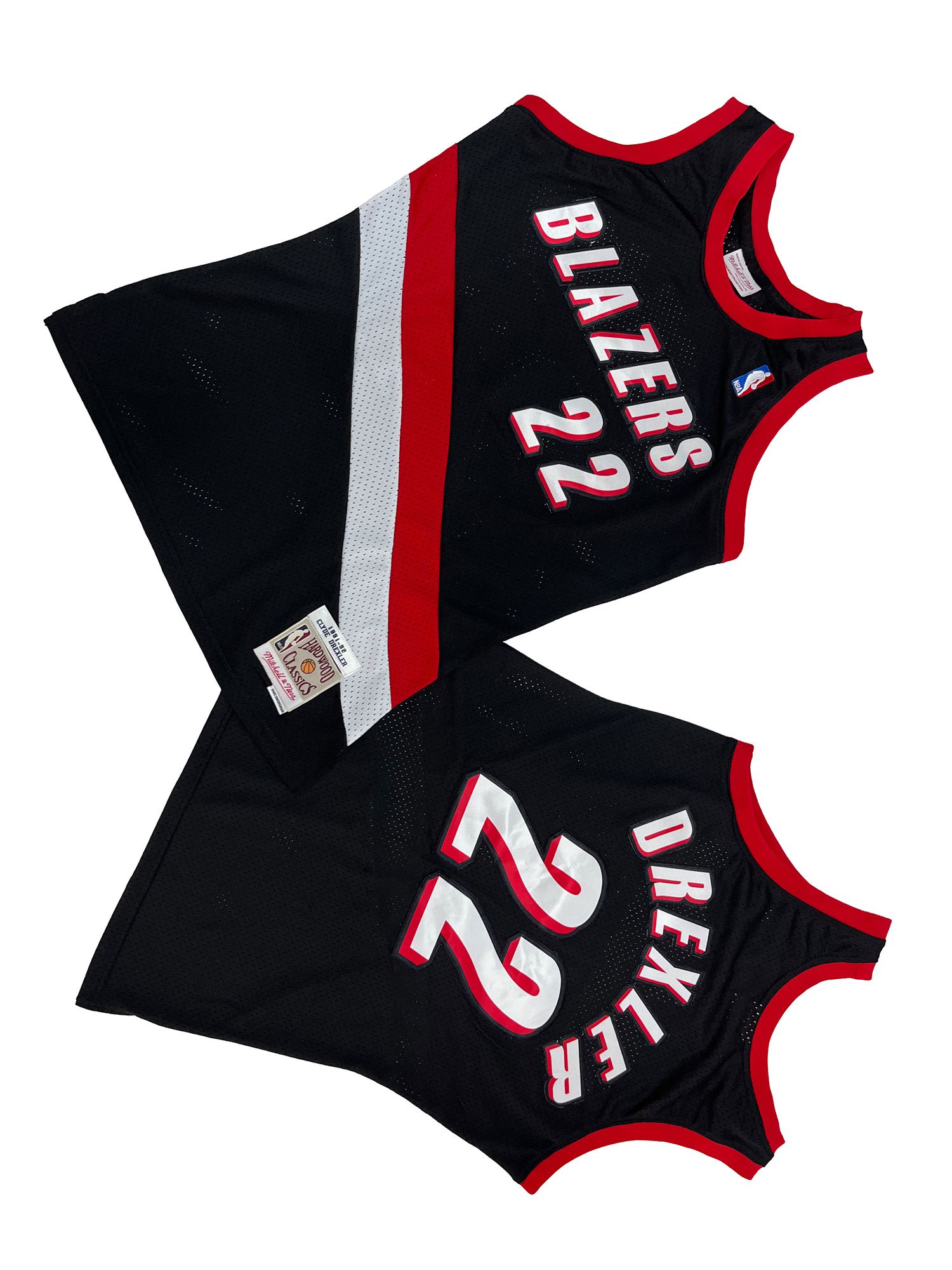 Men Portland Trail Blazers #22 Drexler Black Throwback NBA Jersey